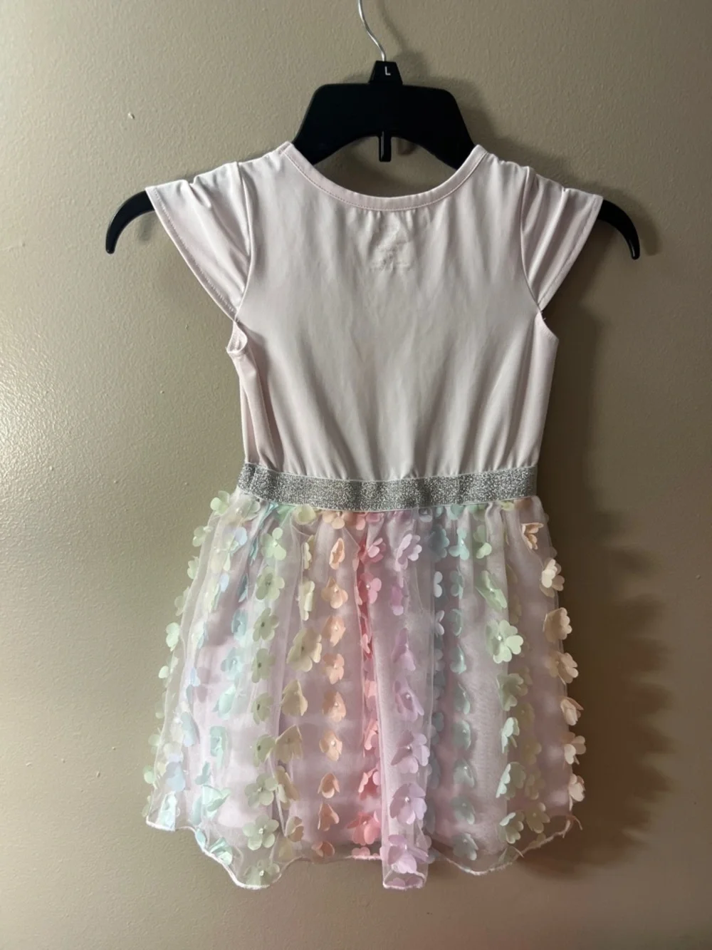 Disney Junior Minnie Light Pink Graphic Tee with Glitter Accent